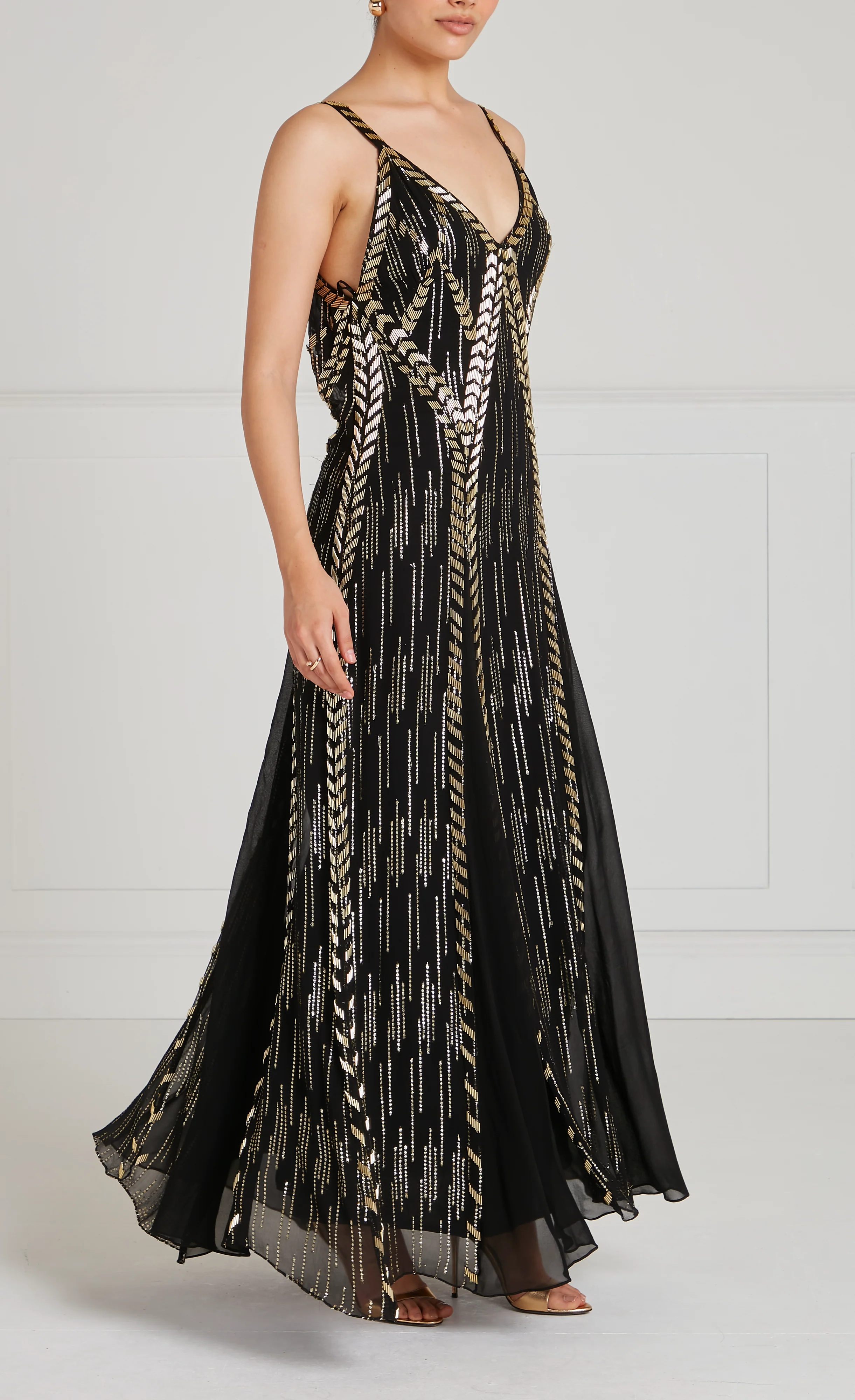 Viola Strappy Dress - Black - Image 3